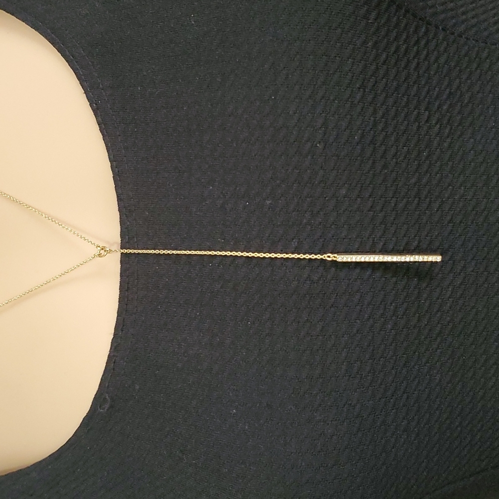 Kate Spade Gold Tone Y Drop Necklace